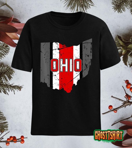 Vintage OHIO Shirt Ohio State Map Women Men Gift T-Shirt