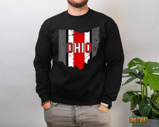 Vintage OHIO Shirt Ohio State Map Women Men Gift T-Shirt