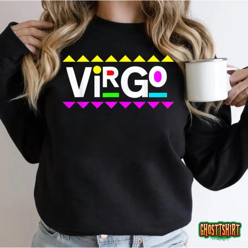 Womens Virgo Zodiac Design 90s Style T-Shirt