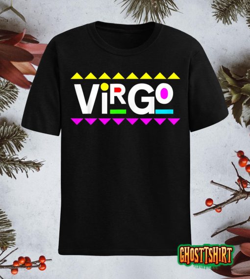 Womens Virgo Zodiac Design 90s Style T-Shirt