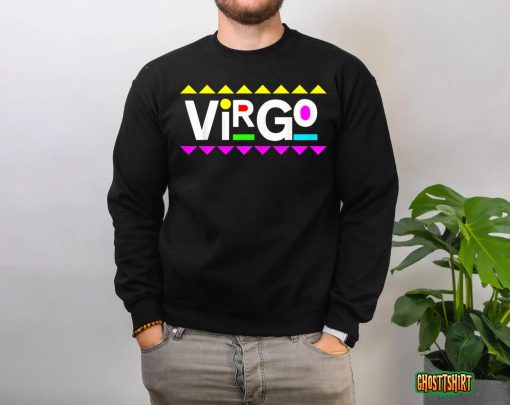 Womens Virgo Zodiac Design 90s Style T-Shirt