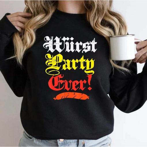 Wurst Party Ever Funny Oktoberfest Sausage Men Women Kids T-Shirt