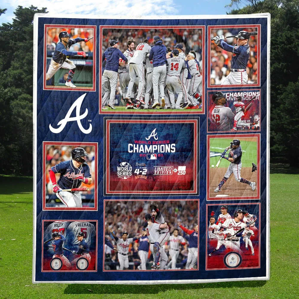 2021 World Series Champions Atlanta Braves Blanket