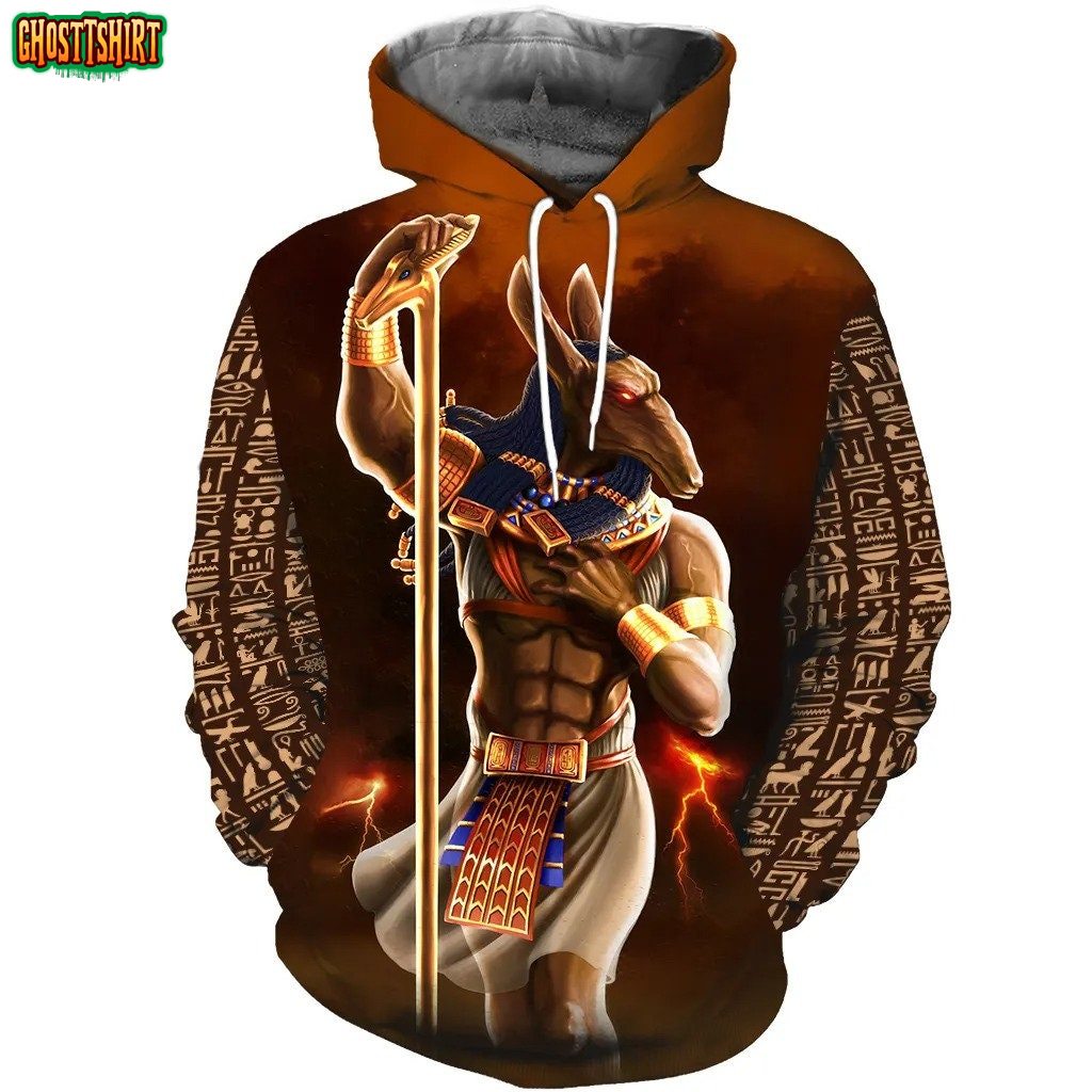 3D All Over Printed Egyptian God Hoodie