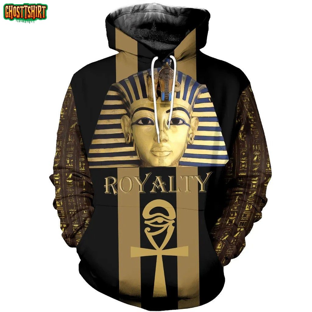 3D Printed Egyptian King Tut Royalty Hoodie