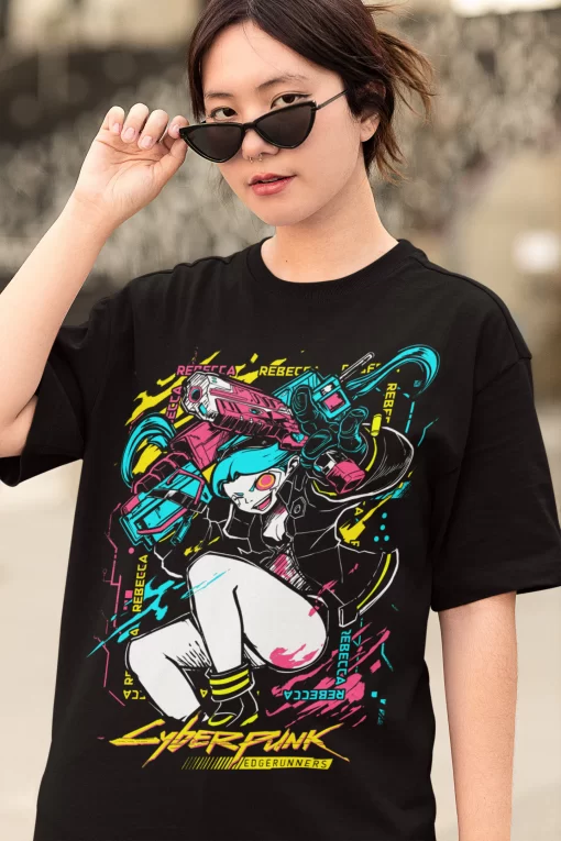 Cyberpunk Edge Runners DAVID & LUCY Neon T-Shirt