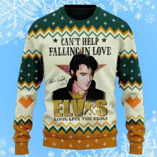 Elvis Presley Can’t Help Falling In Love Elvis Long Live The King Ugly Christmas Sweater