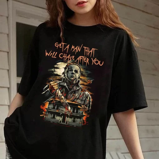 Vintage Michael Myers Get A Man That Will Chase After You Sweatshirt