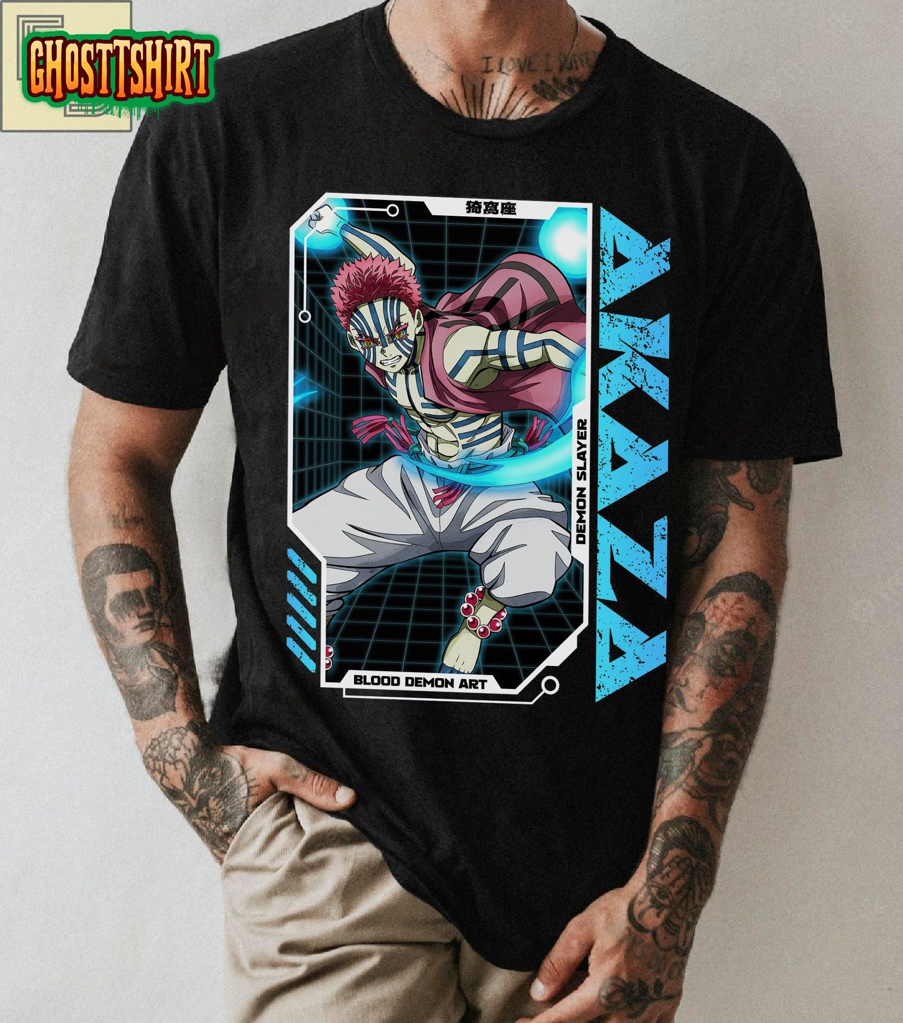 Akaza Demon Anime Slayer Unisex T-Shirt for Men Women