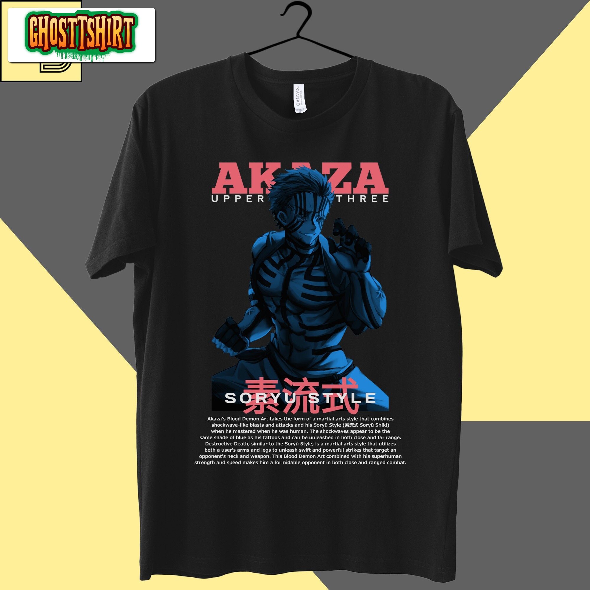 Akaza Demon Anime Slayer Vintage Style Unisex T-Shirt
