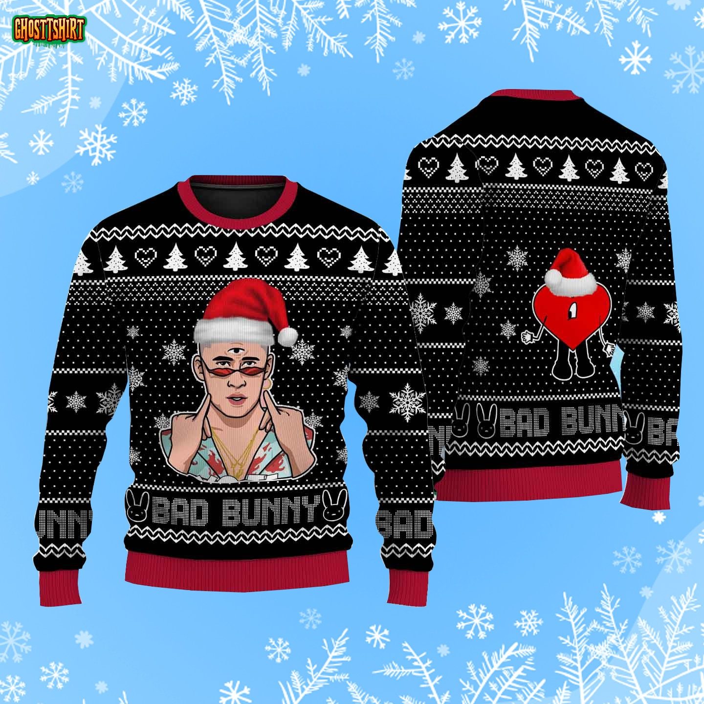 Bad Bunny Ugly Christmas Sweater