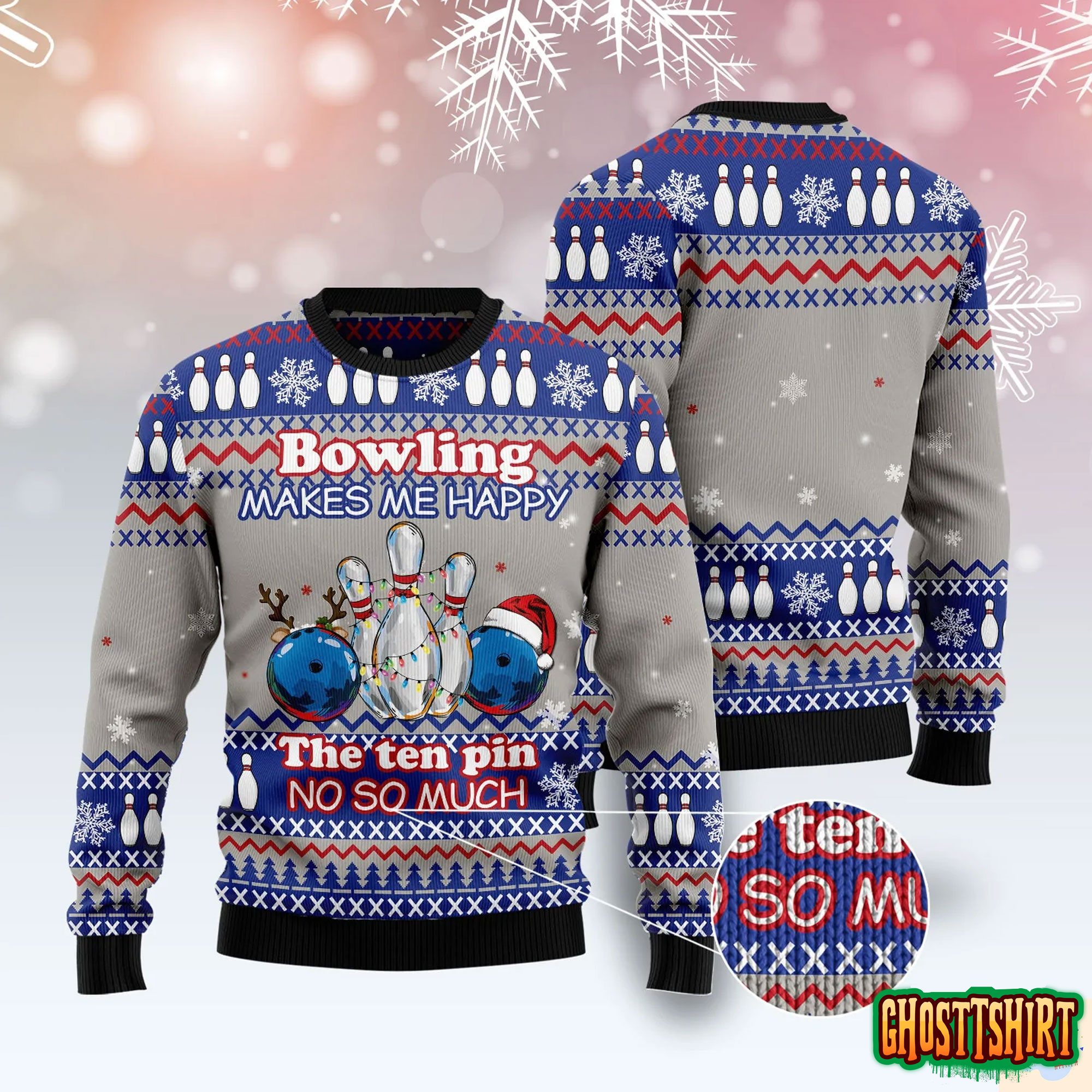 Bowling Ugly Christmas Sweater