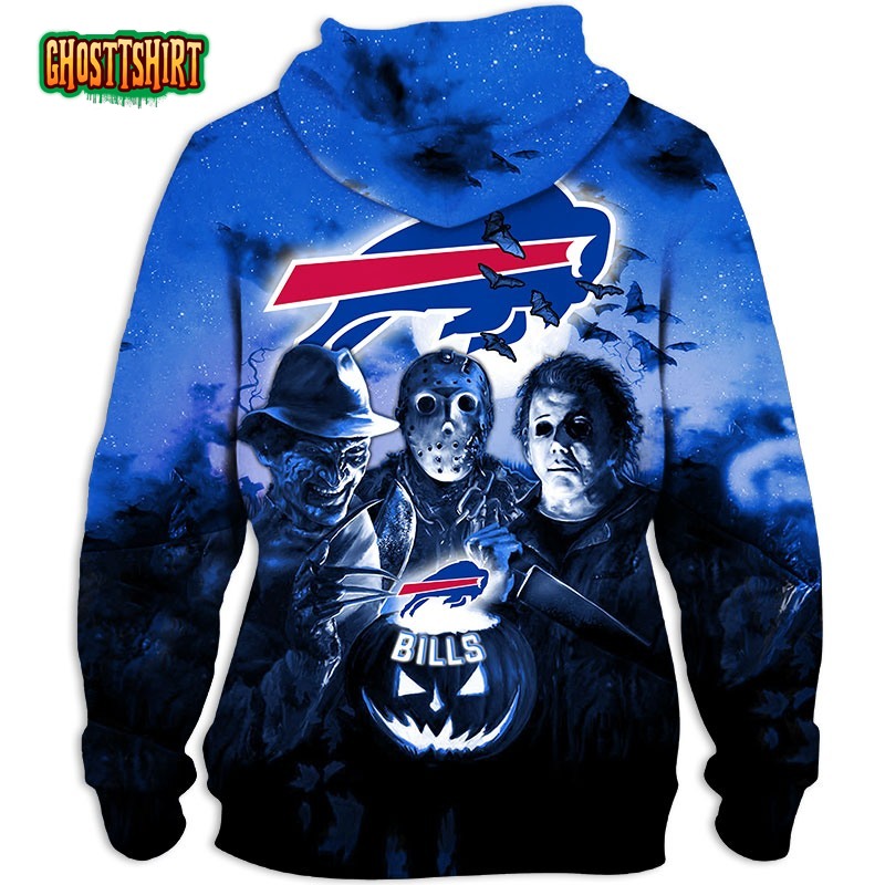 Buffalo Bills Hoodie 3D Halloween Horror night gift for fans