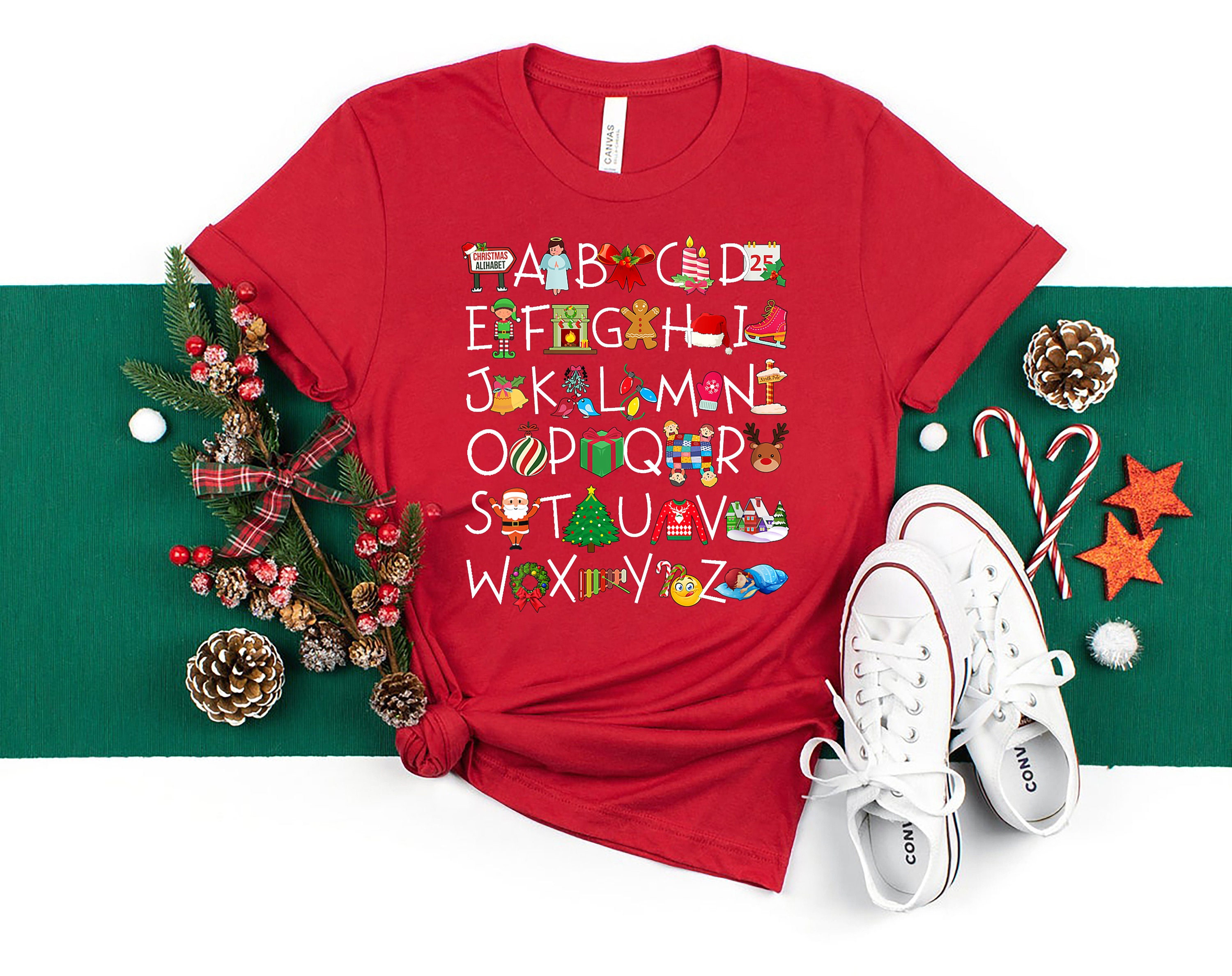 Christmas Alphabet Teacher T-Shirt