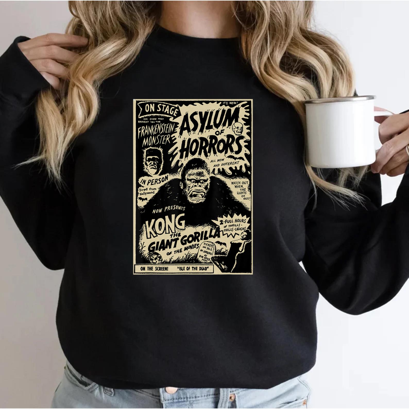 Classic Horror Movie Poster Vintage Halloween Monster Sweatshirt