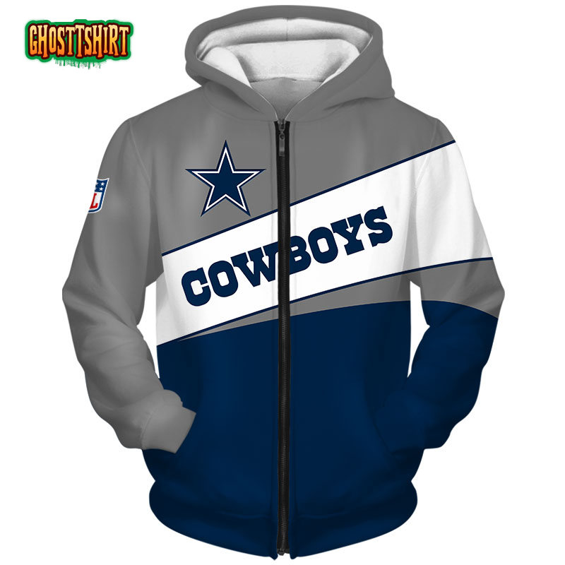 NFL Dallas Team Color Fully Lined Sherpa Hoodie 