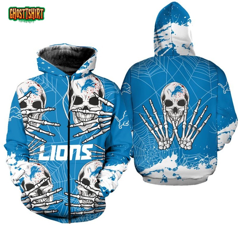 Detroit Lions Hoodie skull for Halloween graphic Detroit Lions Hoodie skull for Halloween graphic