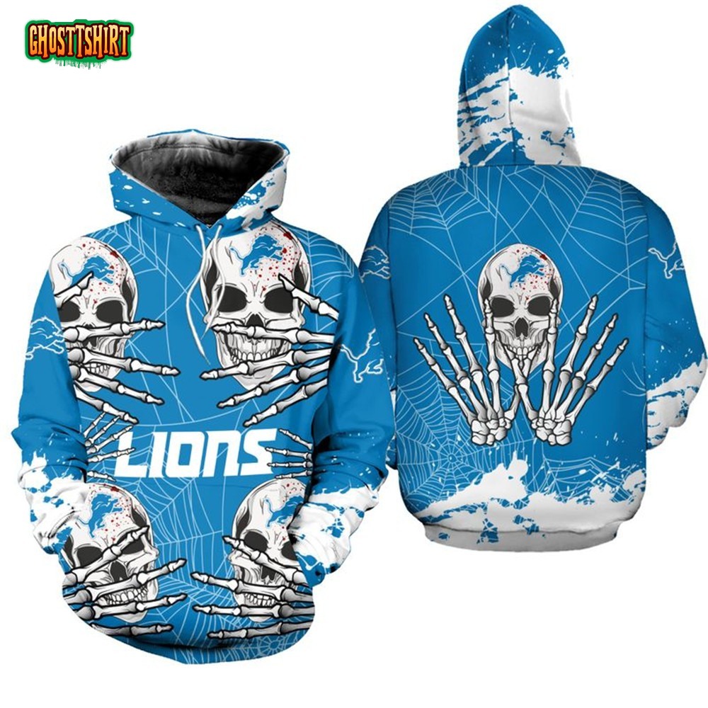 Detroit Lions Hoodie skull for Halloween graphic Detroit Lions Hoodie skull for Halloween graphic