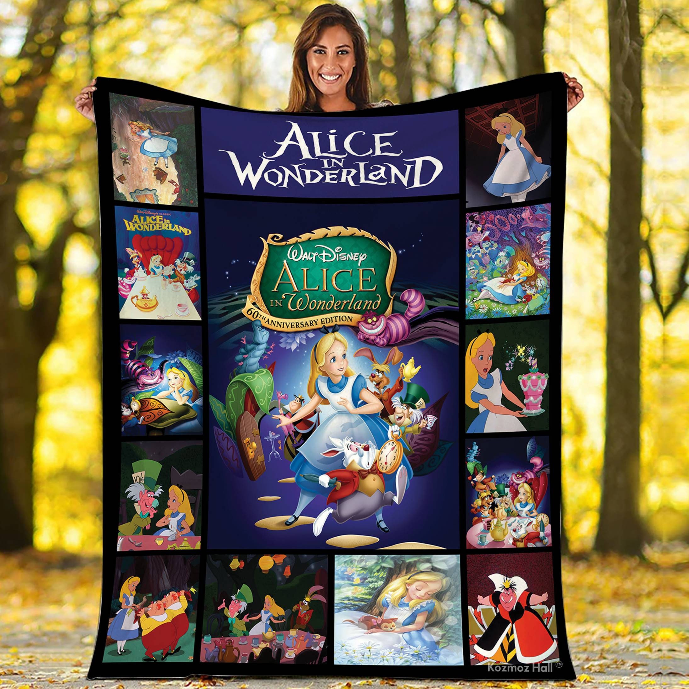 Disney Alice In Wonderland Fleece Quilt Blanket