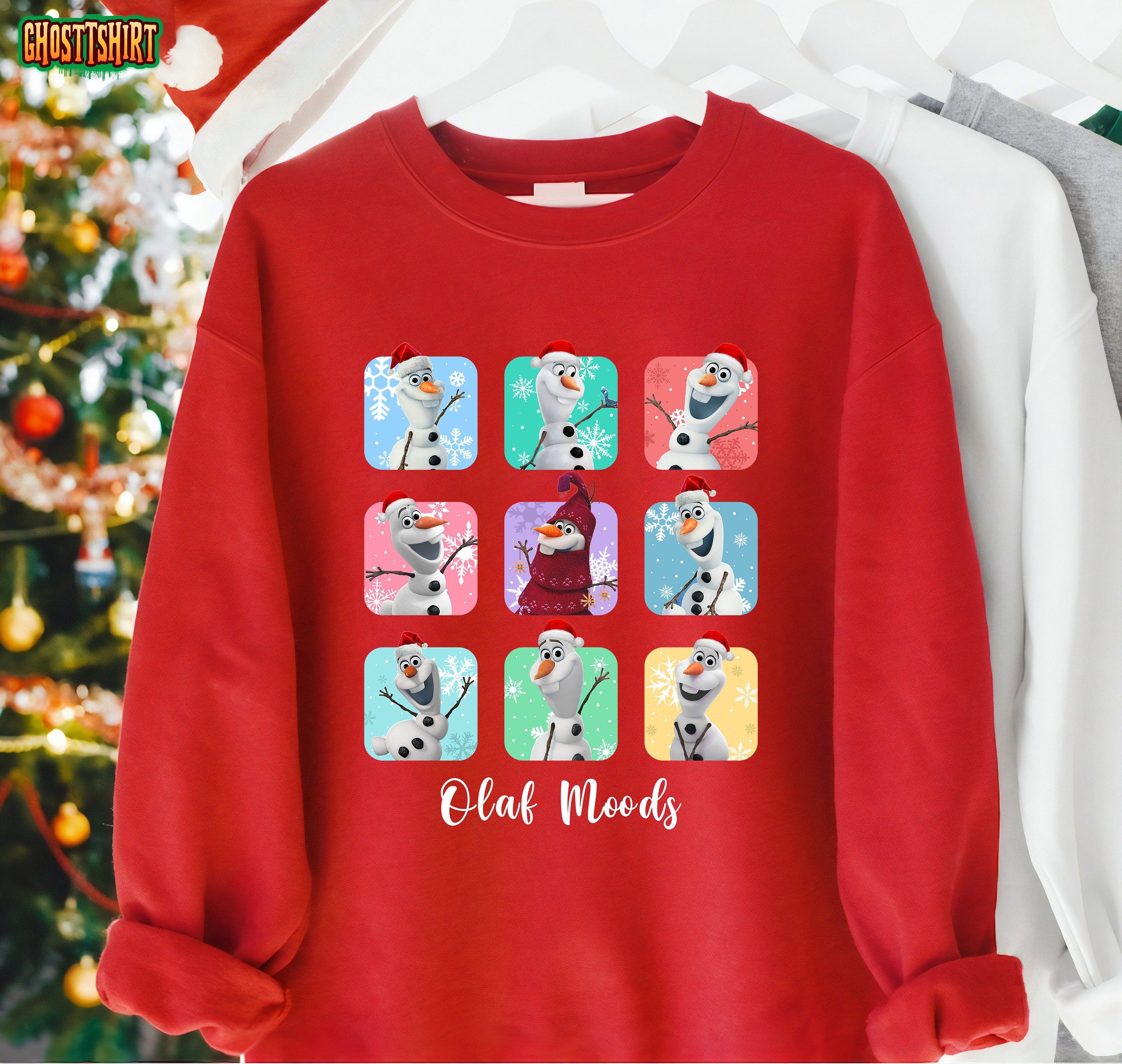 Disney Christmas Olaf Moods Frozen Character Portrait Sweatshirt