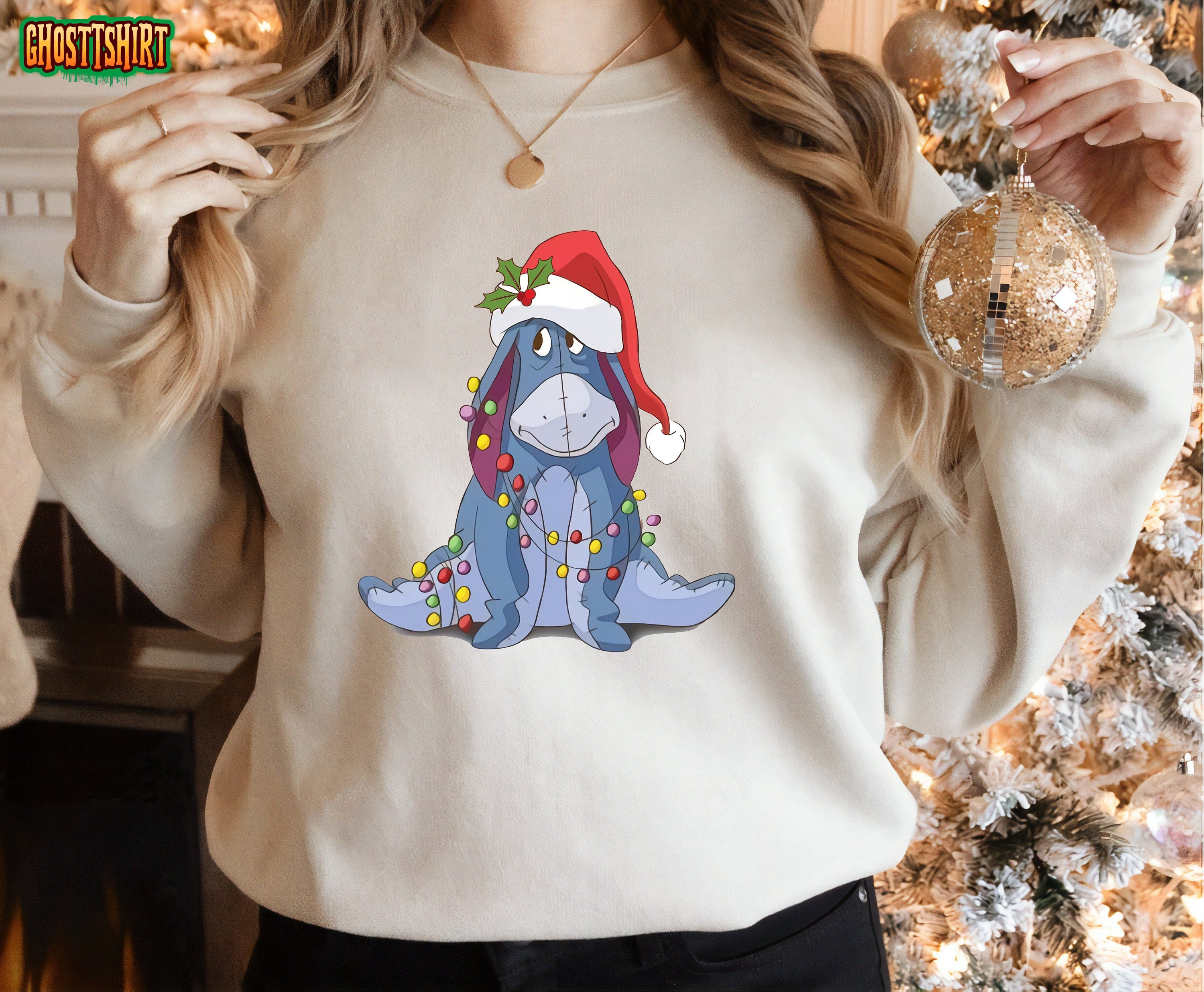 Disney Eeyore with Christmas Light Sweatshirt