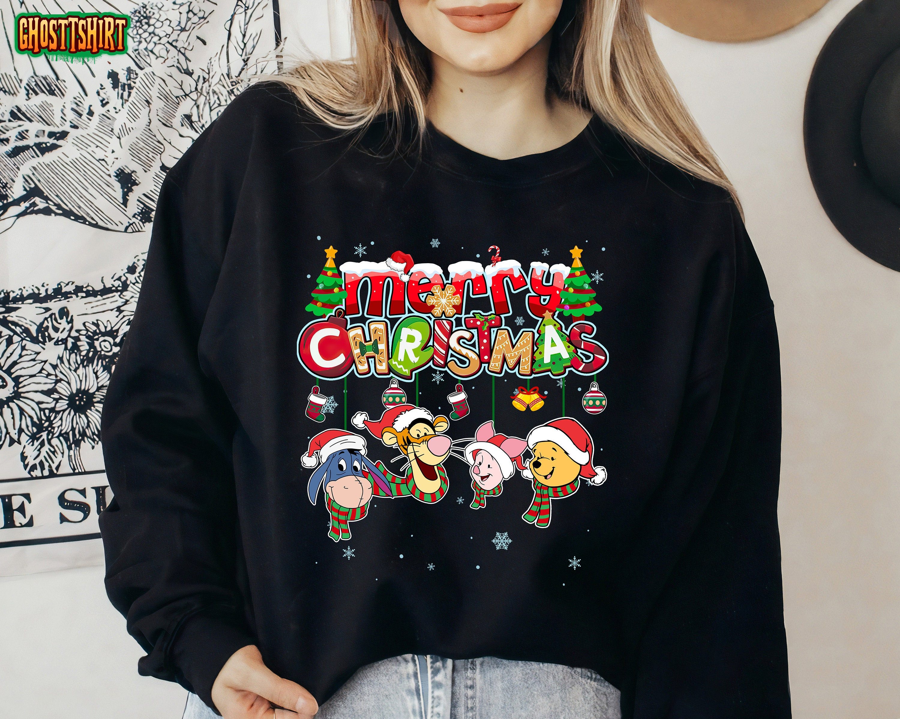 Disney Winnie the Pooh Christmas Merry Christmas Sweatshirt