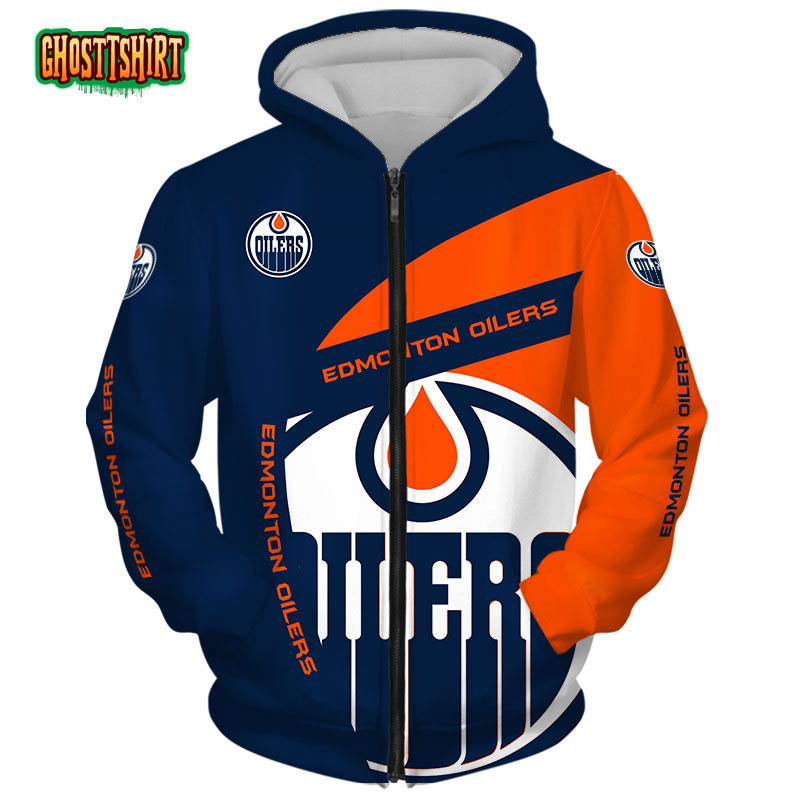 Edmonton Oilers Hoodie 3D With Hooded Long Sleeve gift for fans
