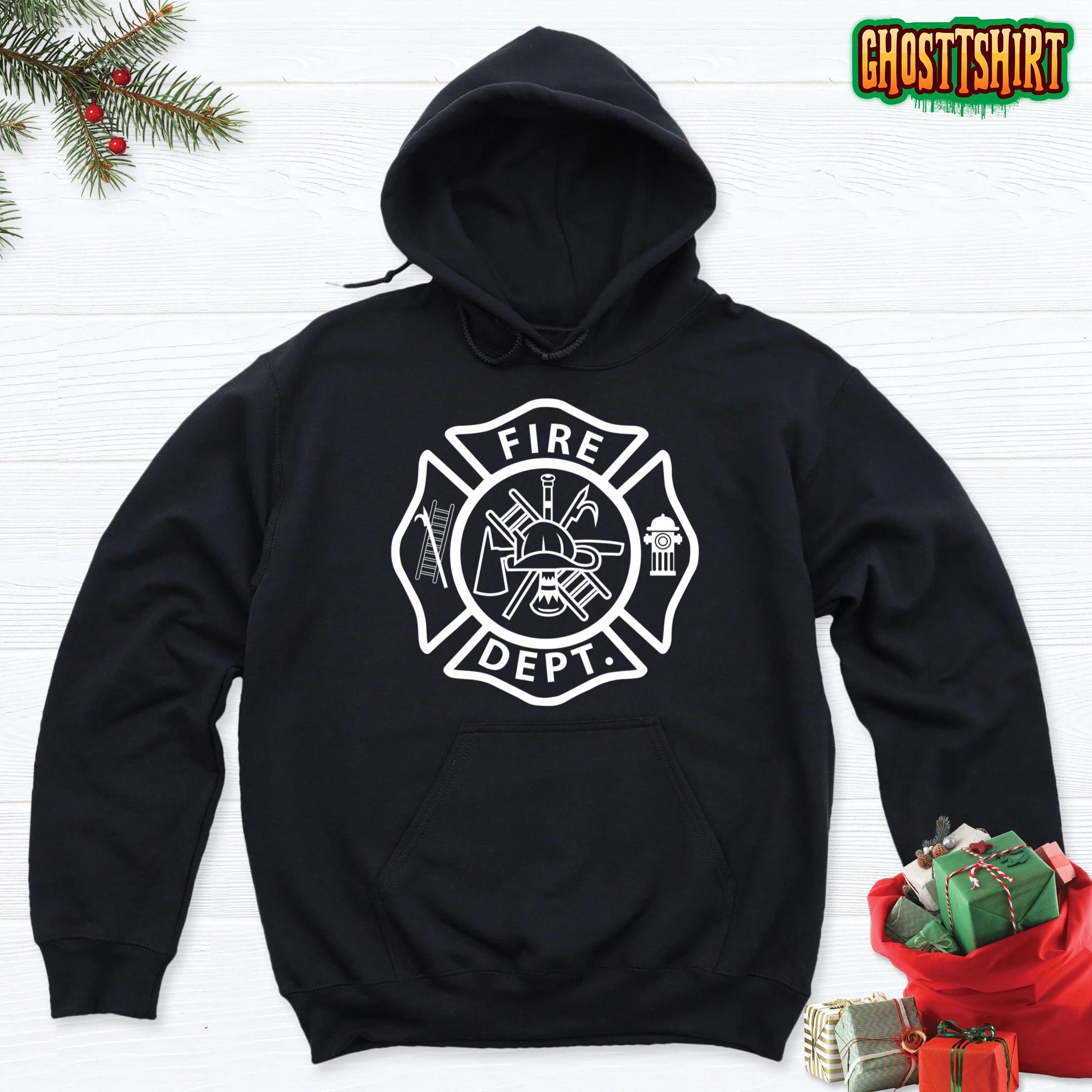 Fire Department Logo Uniform Fireman Symbol Firefighter Gear Sweatshirt