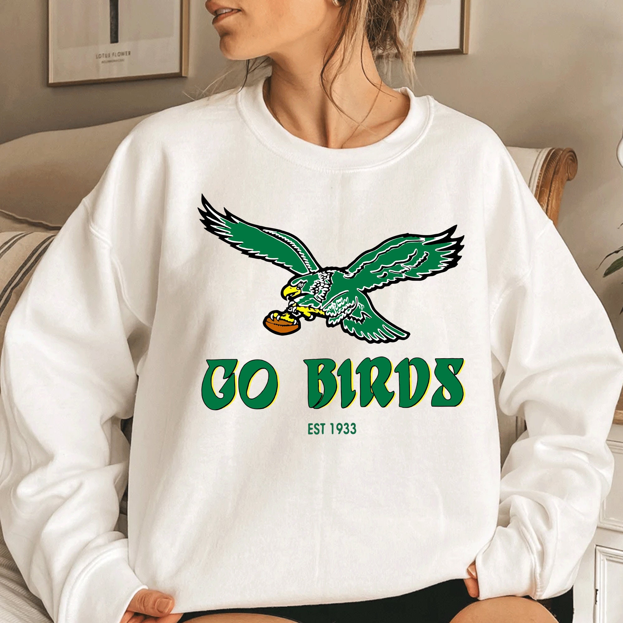 Vintage Philadelphia Sweatshirt, Go Birds Vintage Eagles Sweatshirt, Eagle  Champion Sweatshirt