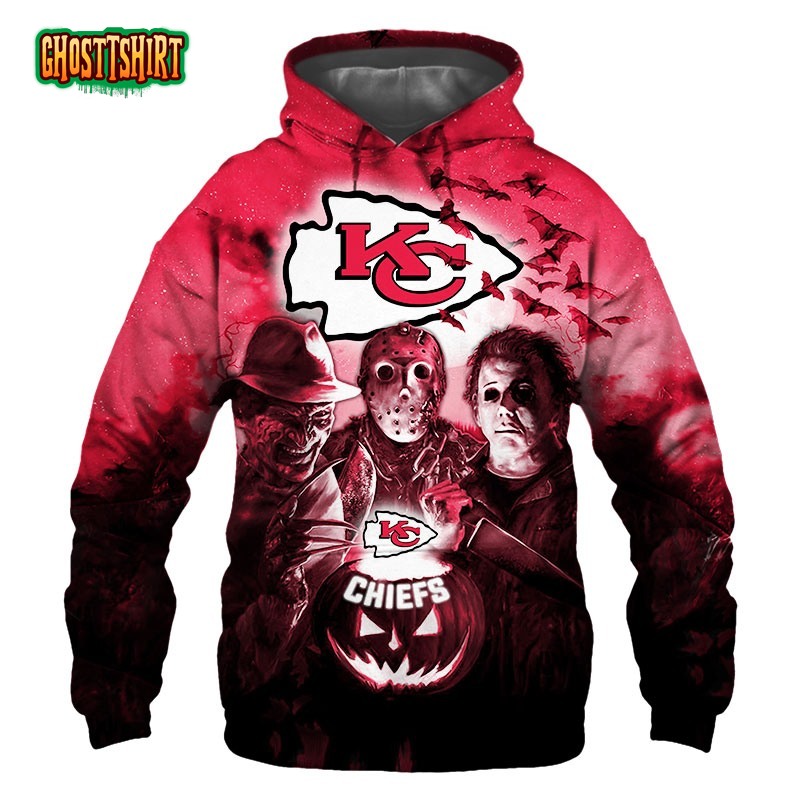 KC Chiefs Youth Hoodie 3D Halloween Hand Pull Out Logo Kansas City Chiefs  Gift - Personalized Gifts: Family, Sports, Occasions, Trending