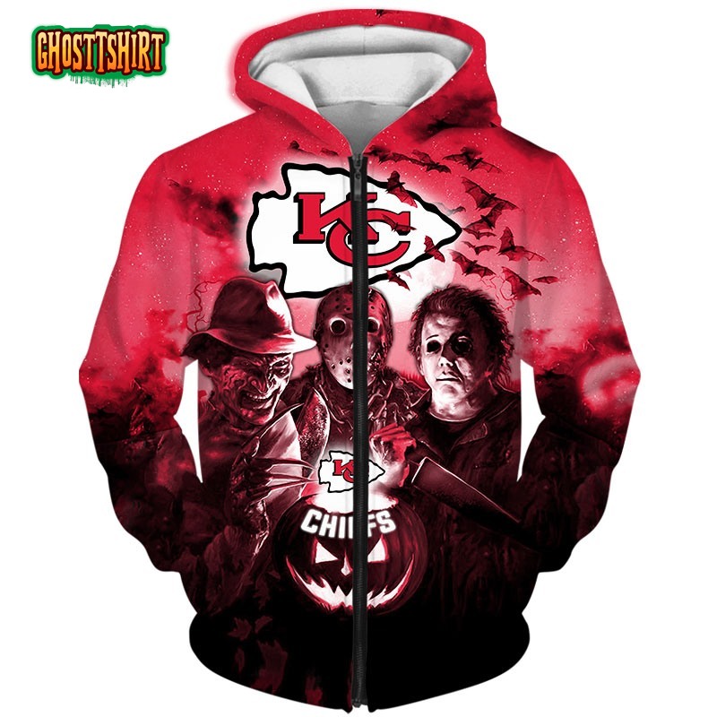 KC Chiefs Youth Hoodie 3D Halloween Hand Pull Out Logo Kansas City Chiefs  Gift - Personalized Gifts: Family, Sports, Occasions, Trending