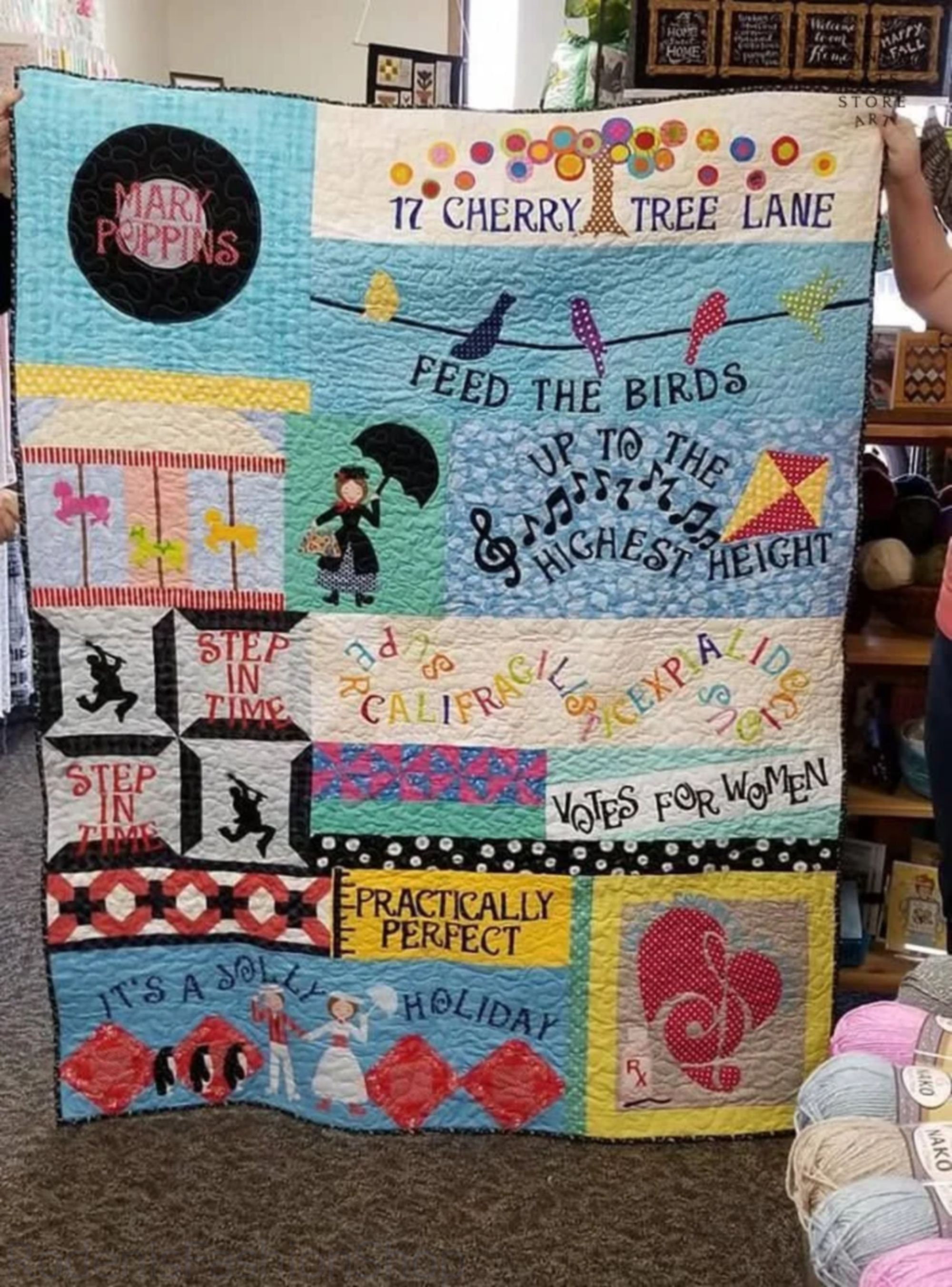 Mary Poppins Disney Movie It’s A Solly Holiday Quilt Blanket