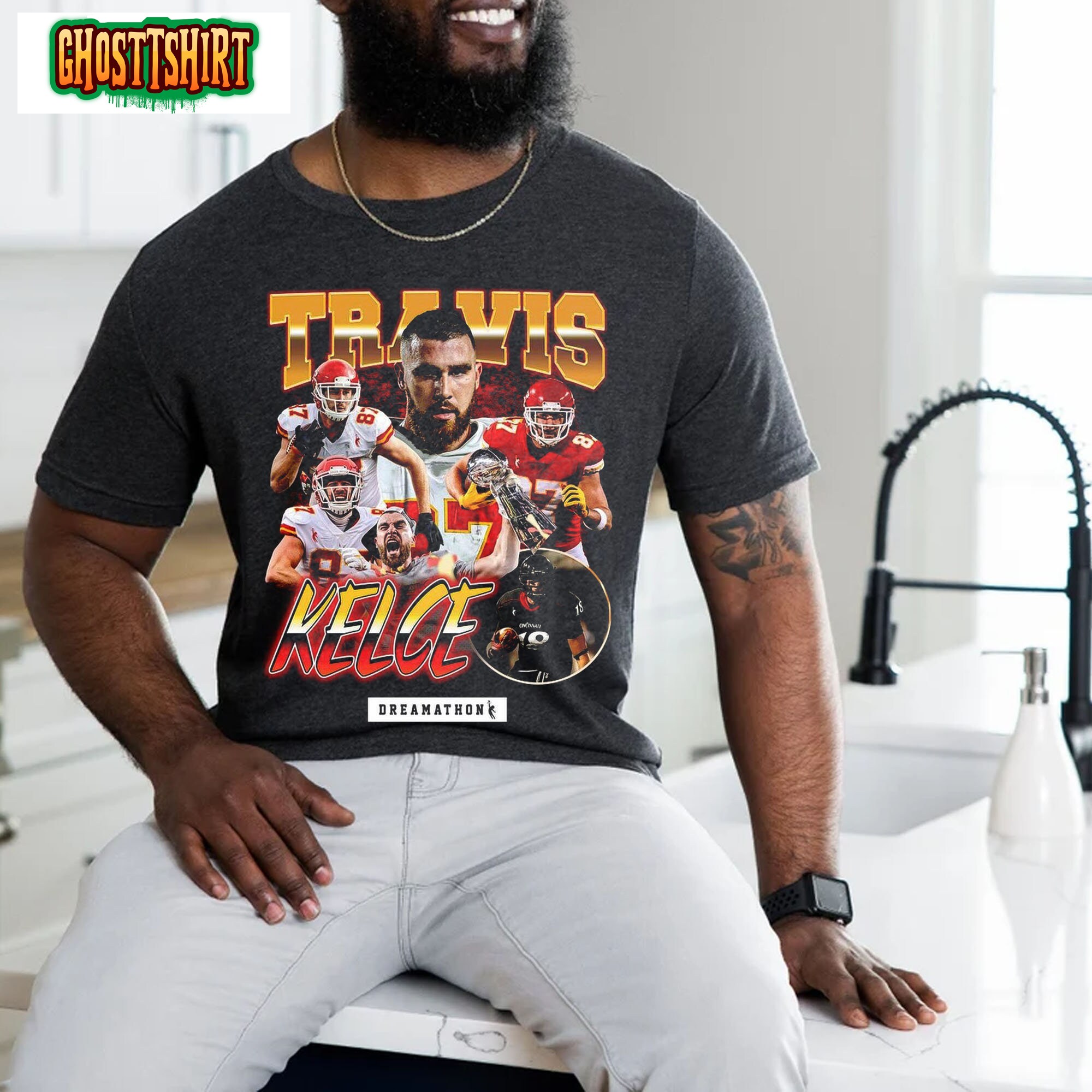 Mecole Hardman Travis Kelce Vintage 90s Bootleg Style Rap Unisex T