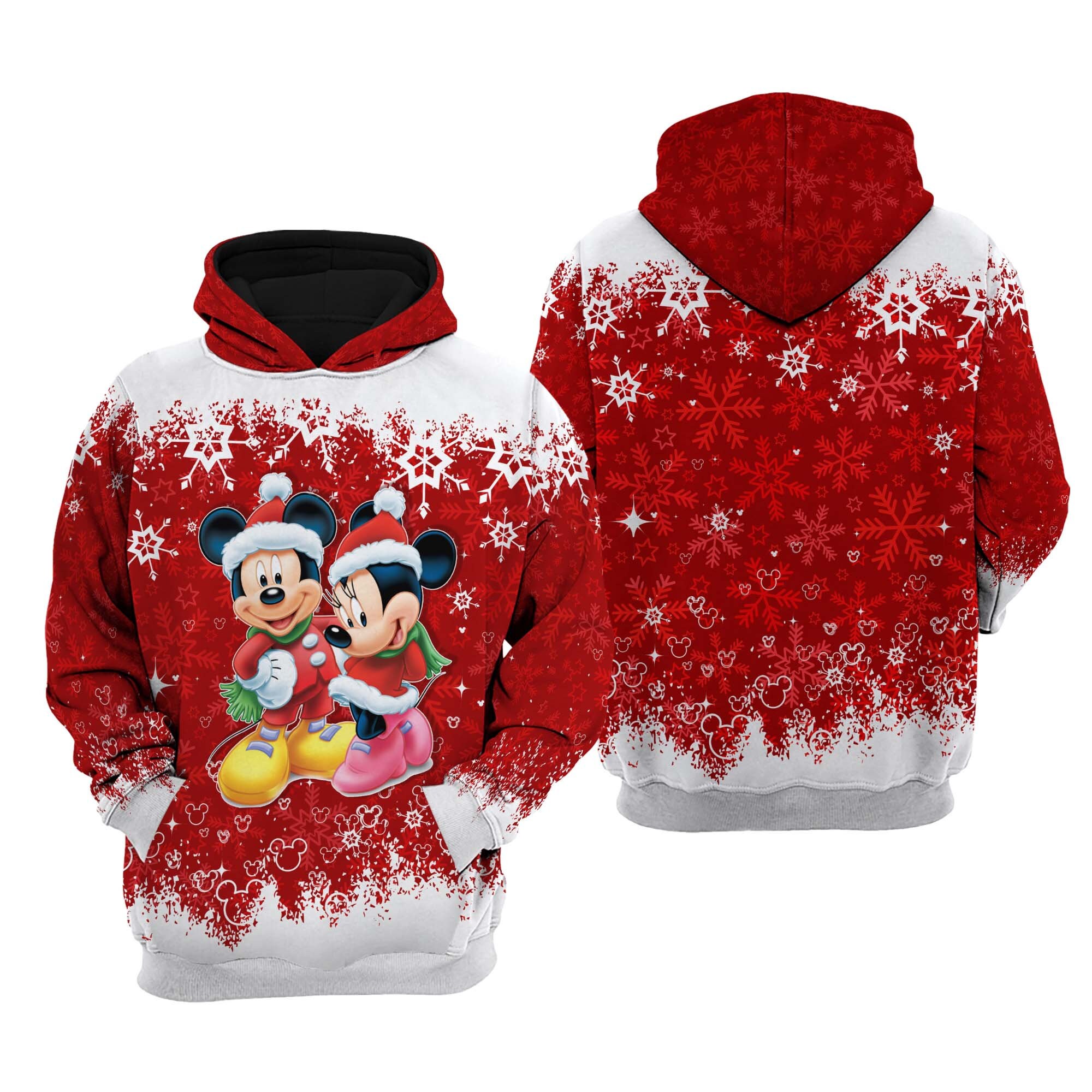 Mickey & Minnie Mouse Christmas Disney 3D Hoodie