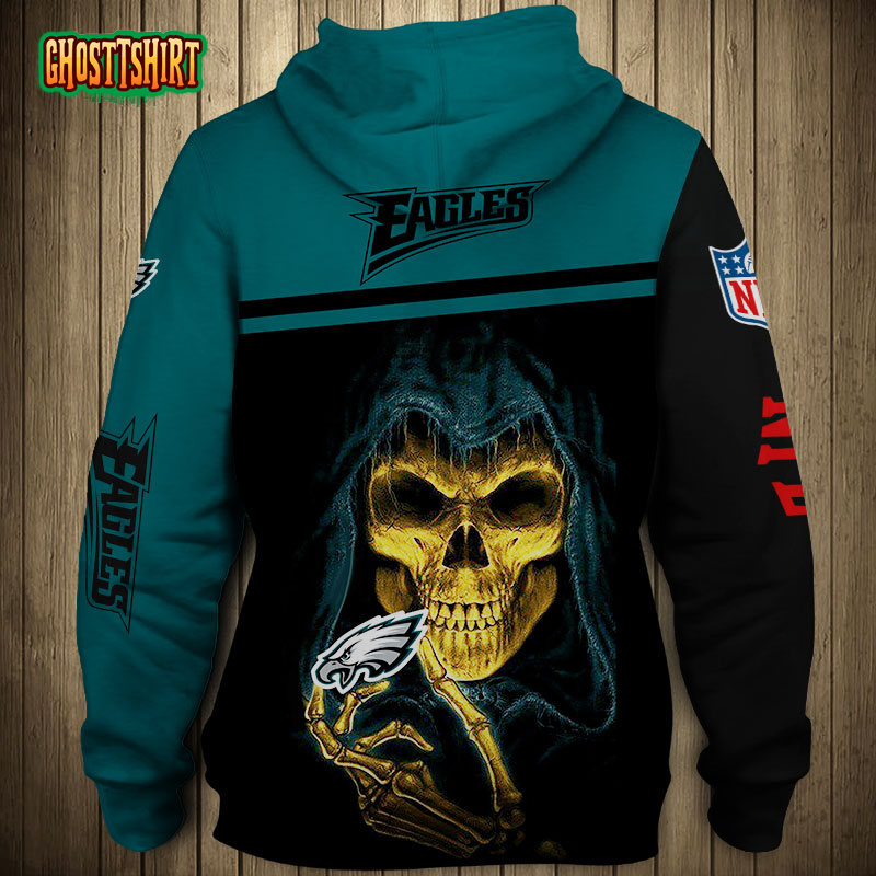 Philadelphia Eagles Skull Unisex 3D Zip up Hoodie Jacket T shirt  Philadelphia  eagles hoodie, Eagles hoodie, Philadelphia eagles football