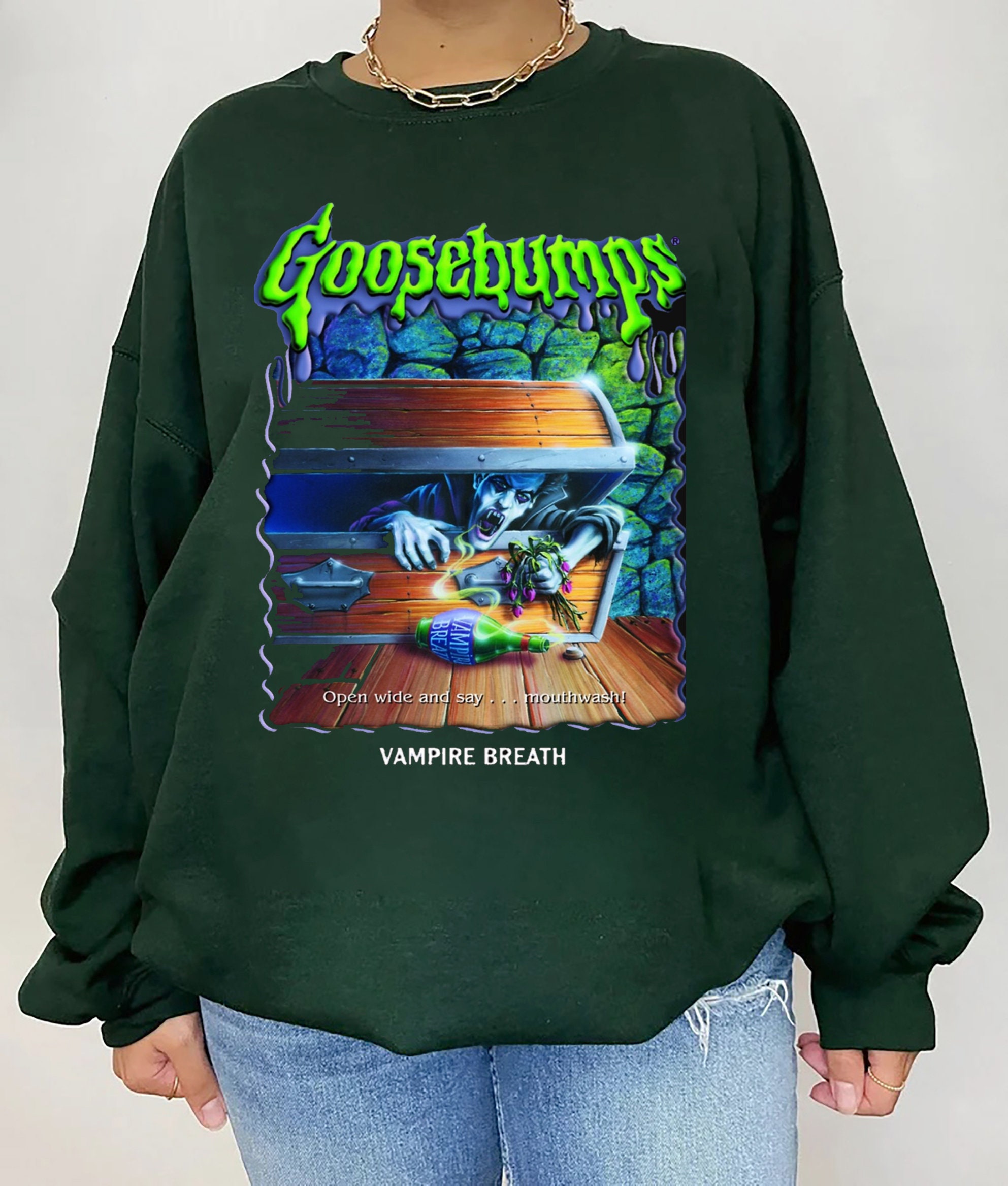 Retro Goosebumps Vampire Breath Sweatshirt