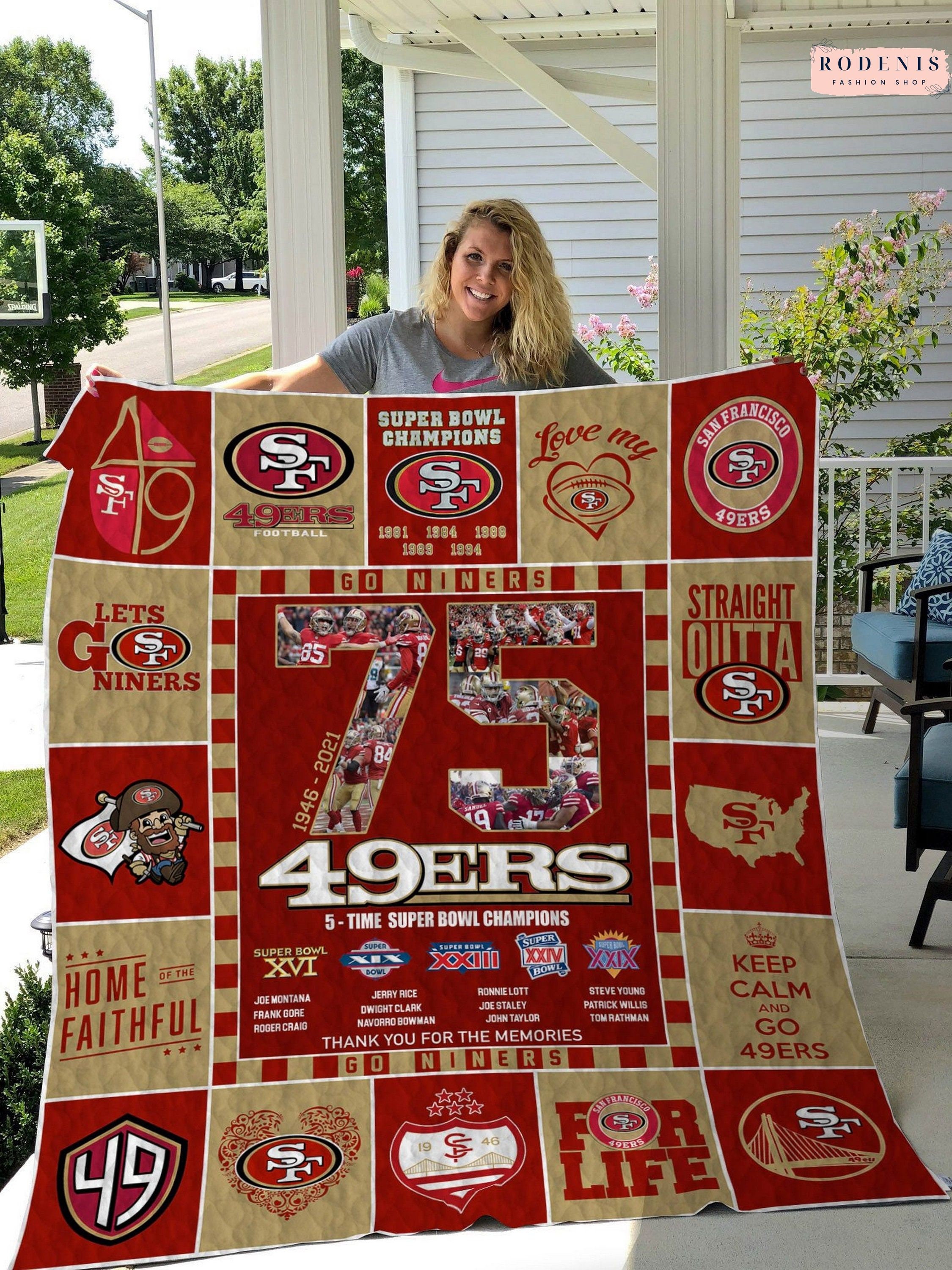 NFL San Francisco 49ers Gridiron Fleece Throw, 50-inches x 60-inches