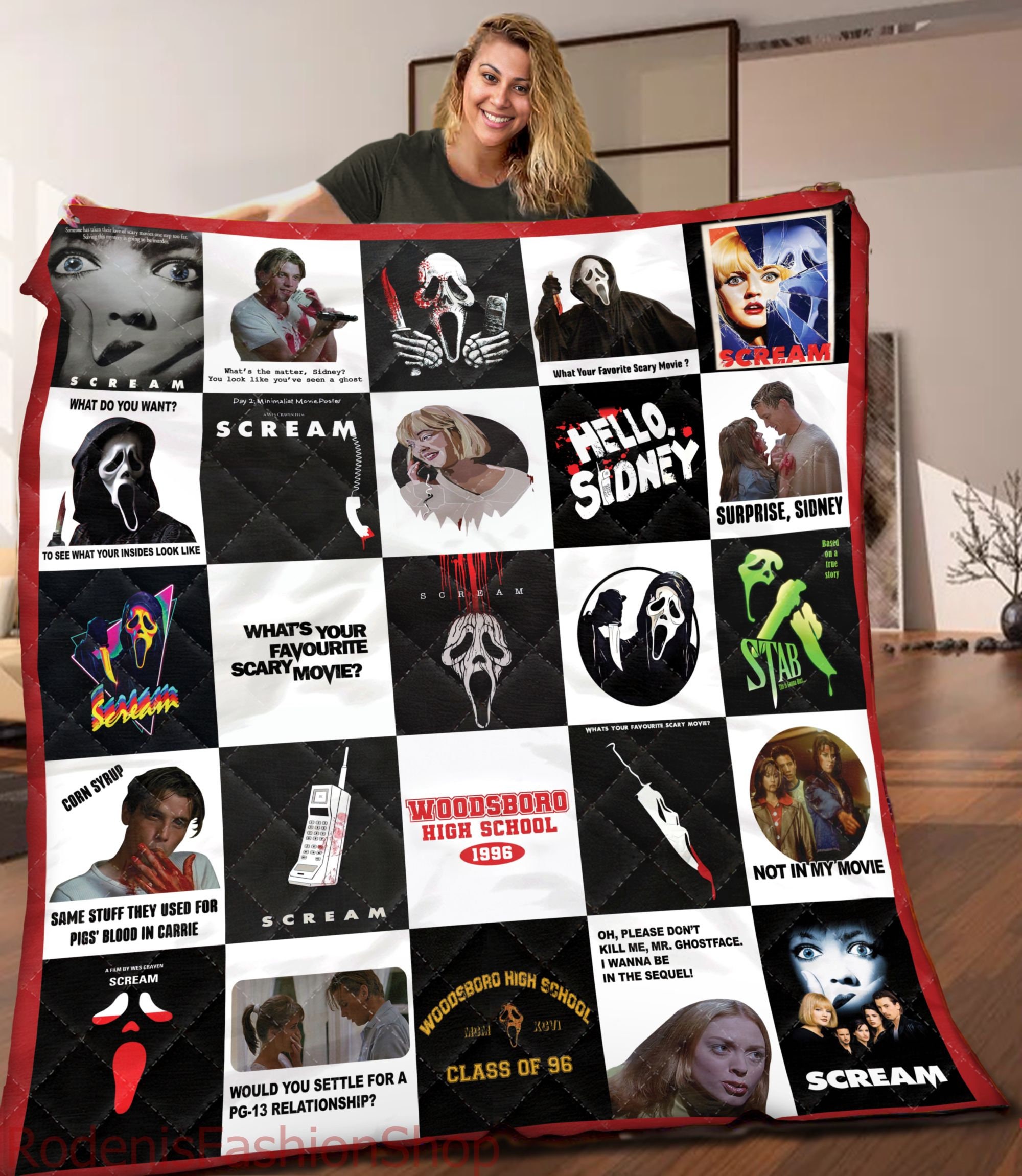 Scream For Fans Ver 25 Movie Horror Quilt Blanket