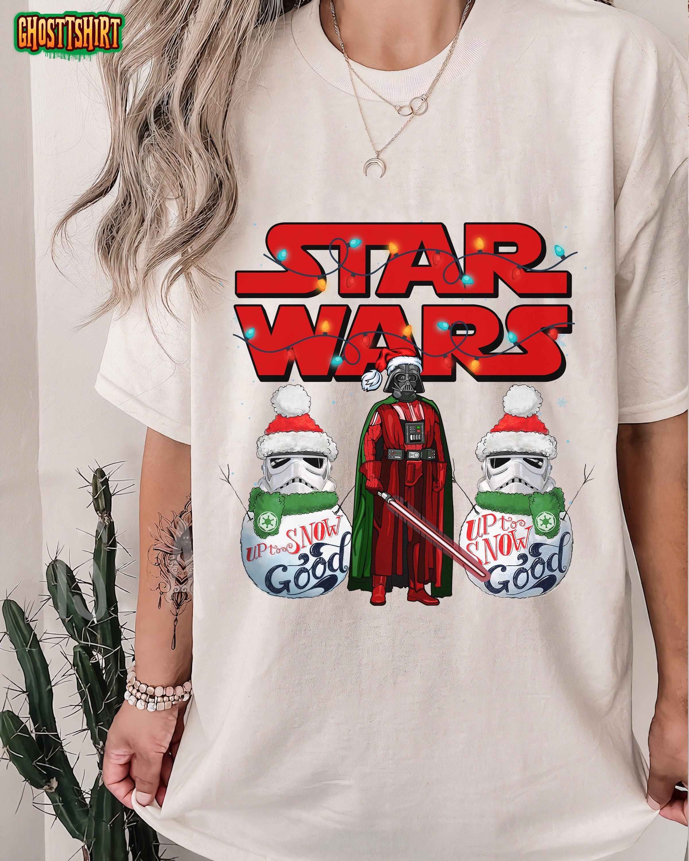 Star Wars Christmas Up To Snow Good Darth Vader Stormtrooper T-Shirt