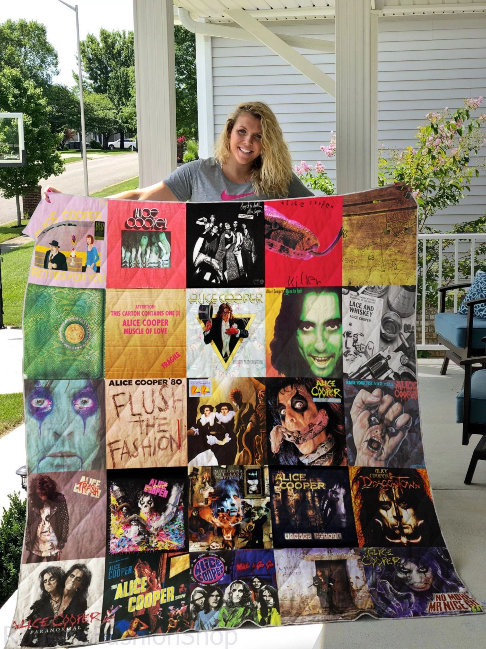The Alice Cooper Albums Poster Cover Quilt Blanket