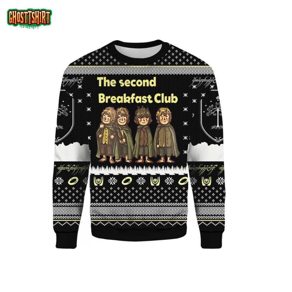 The Second Breakfast Club Meme Ugly Christmas Sweater