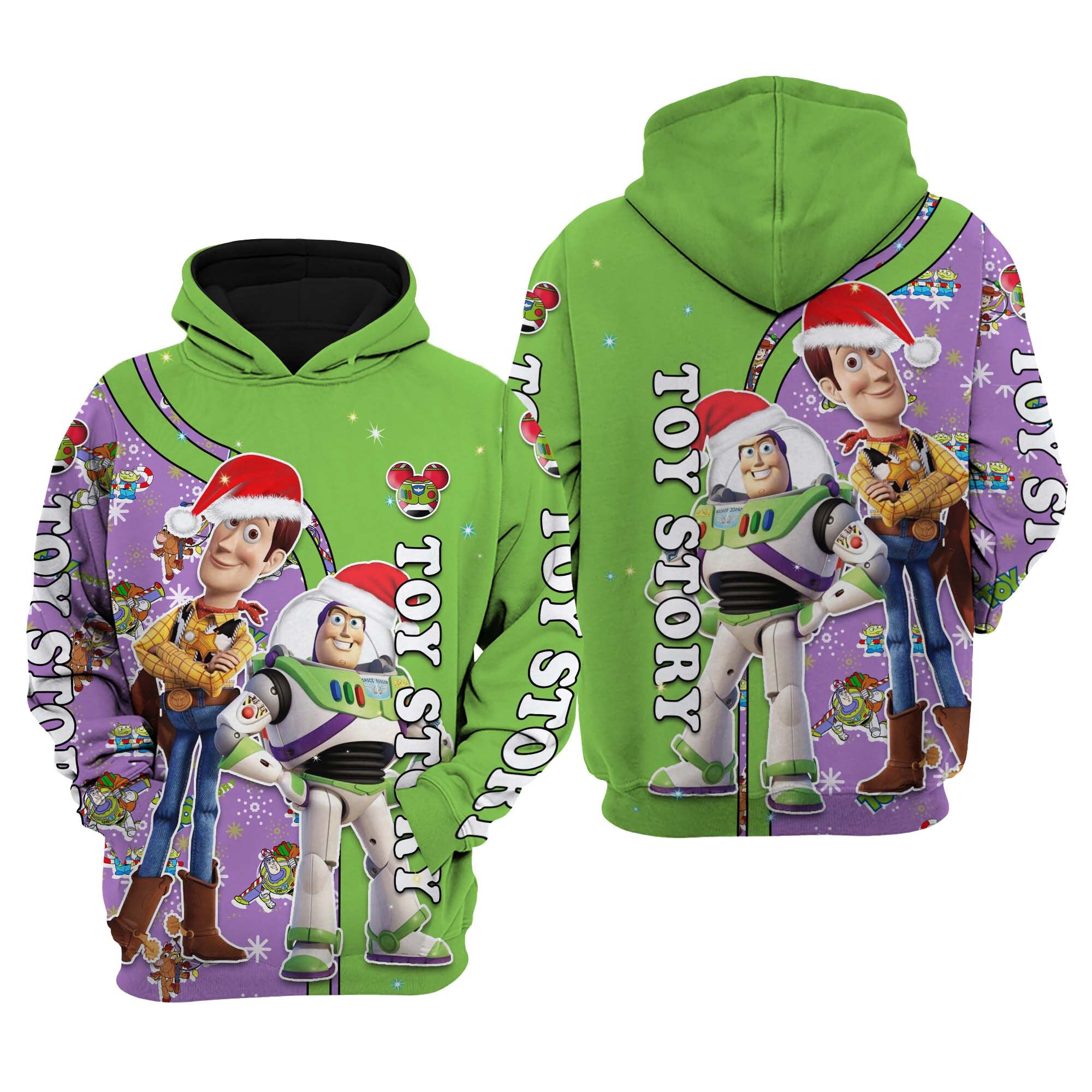 Toy Story Green Christmas Disney 3D Hoodie