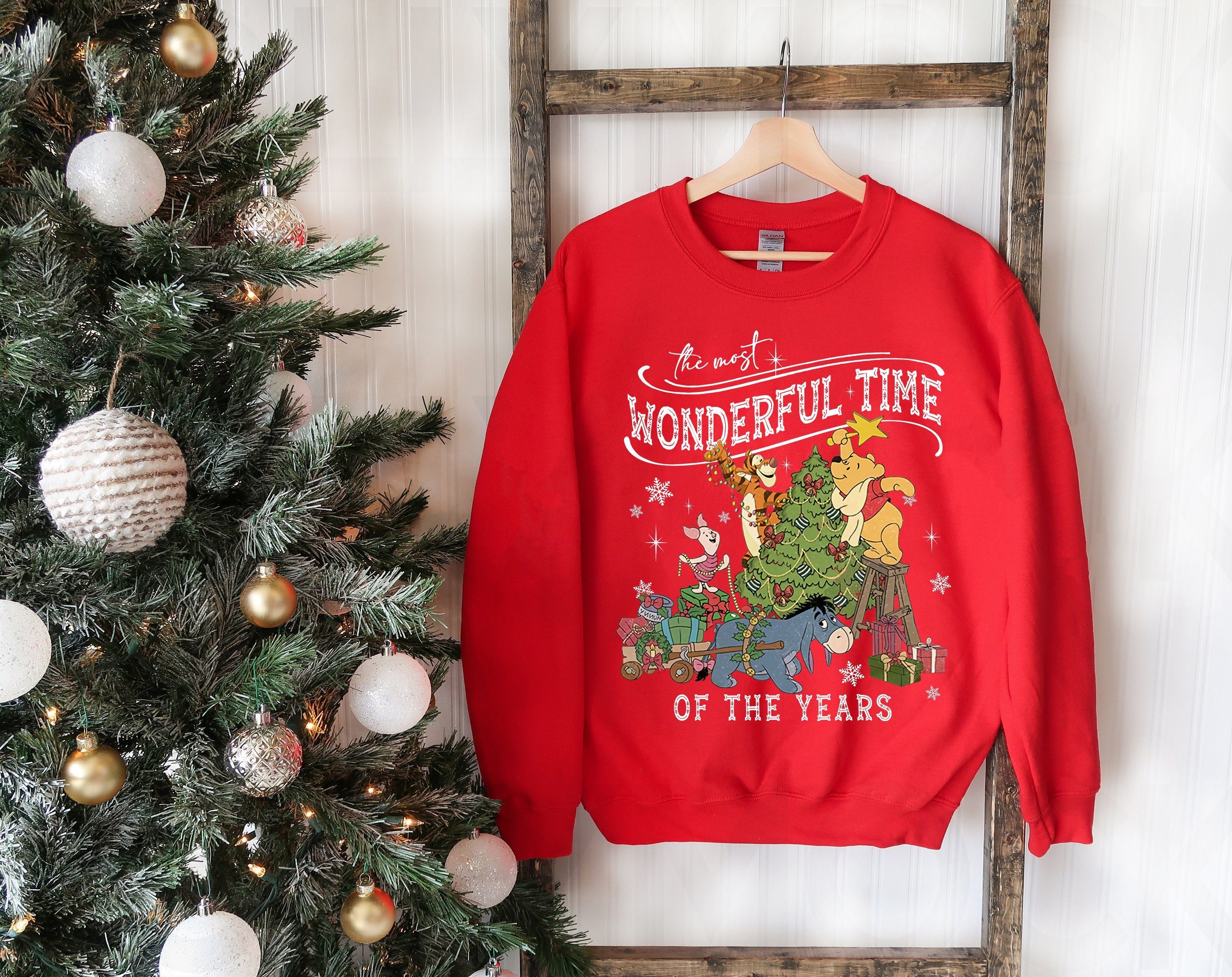Vintage Disney Winnie The Pooh Christmas Sweatshirt