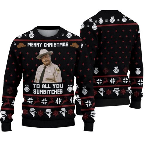 Smokey And The Bandit I Only Take My Hat Off For One Thing Ugly Christmas Sweater