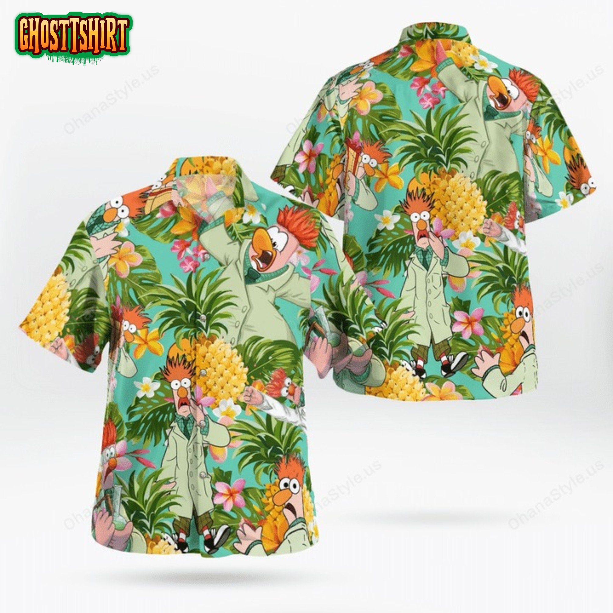 Beaker Muppets Tropical Hawaiian Shirt