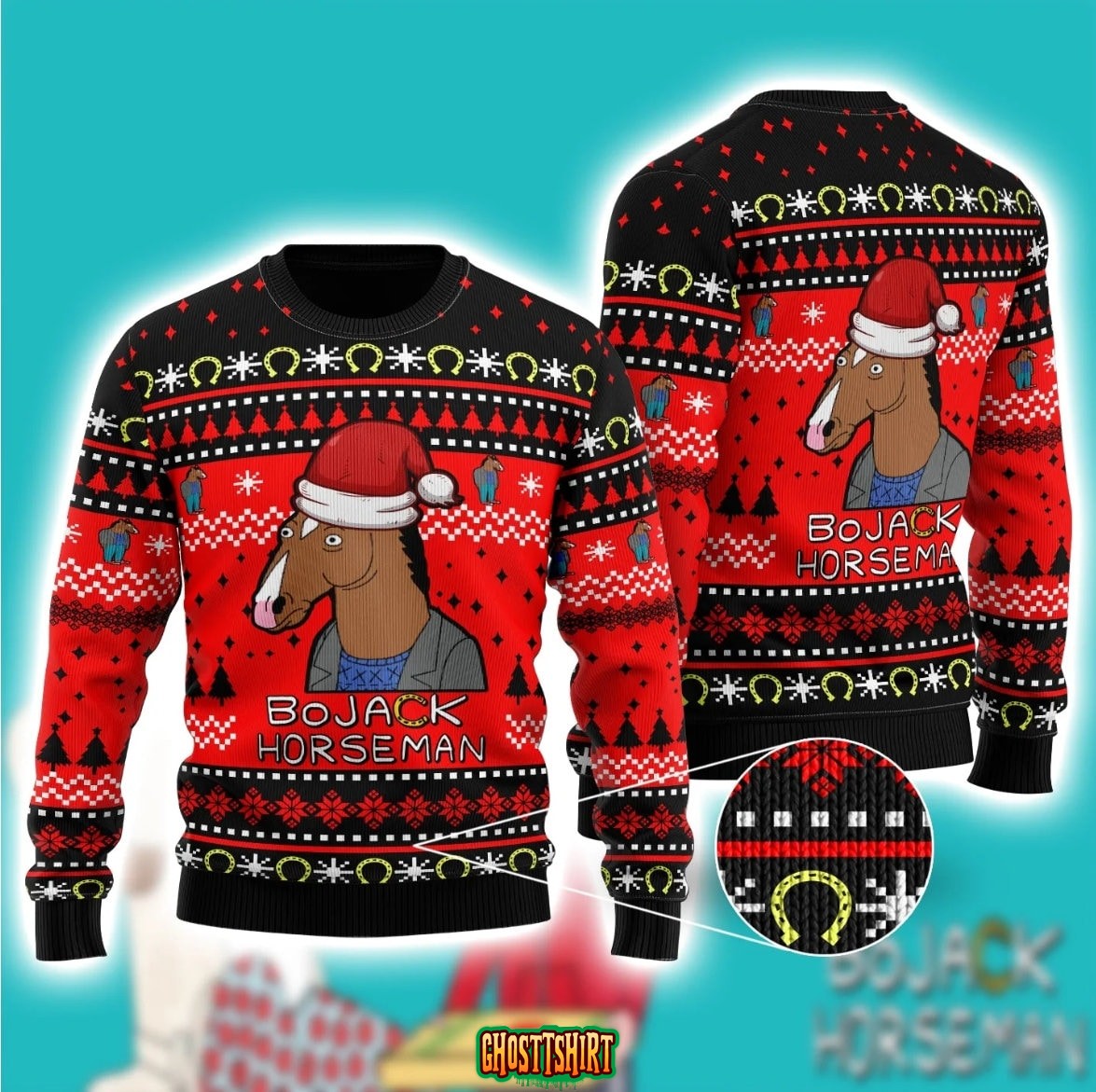BoJack Horseman Ugly Knitted Christmas Sweater