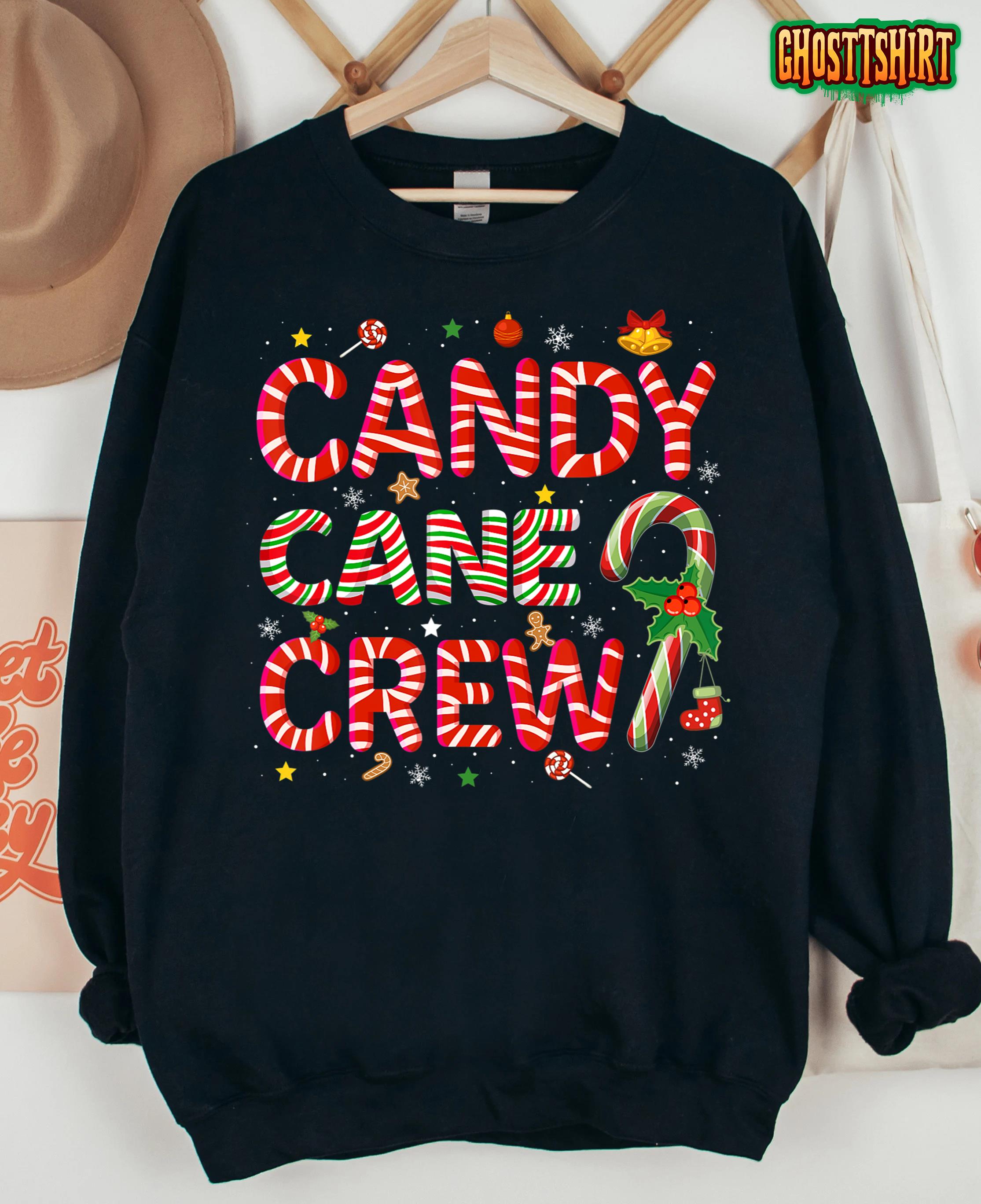 Candy Cane Crew Funny Christmas Candy Lover Xmas Pajamas T-Shirt