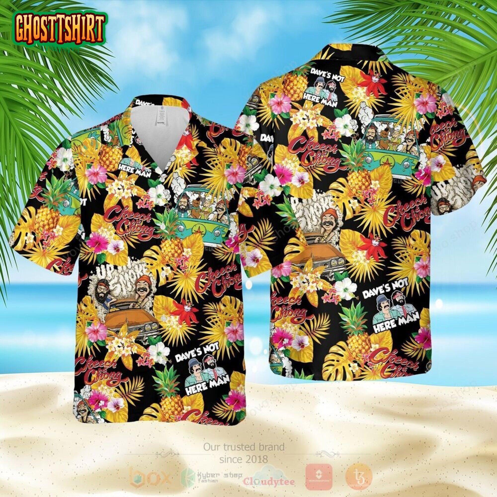 Comedy Duo Cheech And Chong Hawaiian Shirt