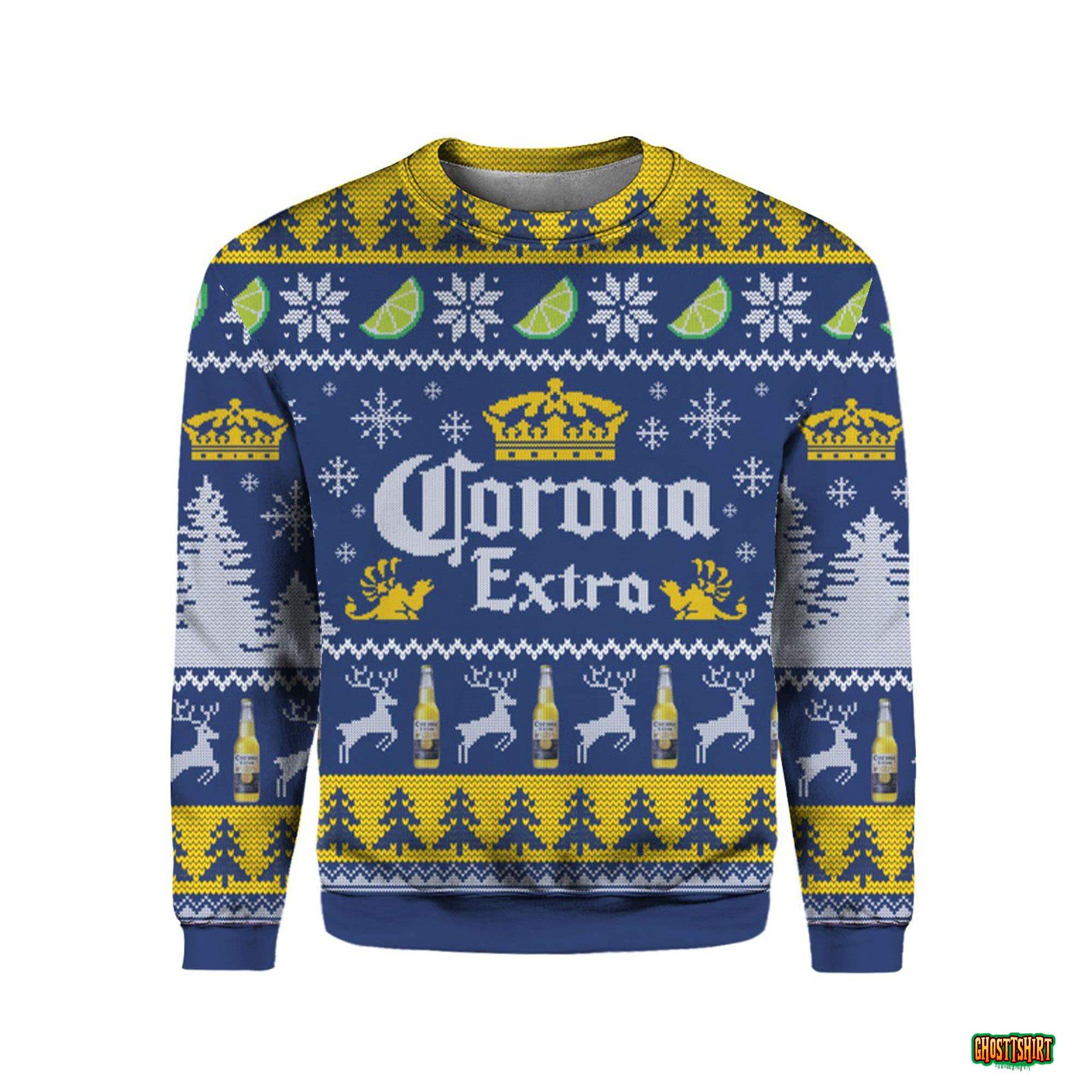 Coronas Extra Beer Christmas Ugly Sweater
