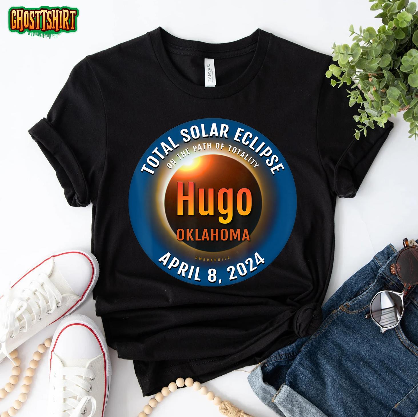 Hugo Oklahoma OK Total Solar Eclipse 2024 3 T-Shirt
